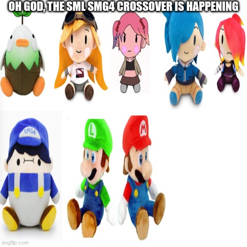 OH GOD TOTEZ NOT KLICCBAYT | OH GOD, THE SML SMG4 CROSSOVER IS HAPPENING | image tagged in smg4,mario,sml,clickbait | made w/ Imgflip meme maker