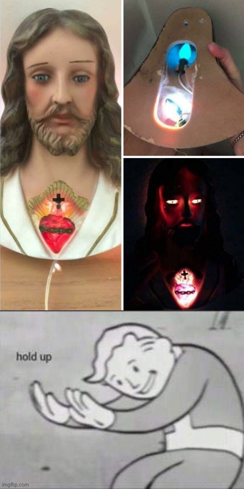 Jesus Lamp | image tagged in fallout hold up,memes | made w/ Imgflip meme maker