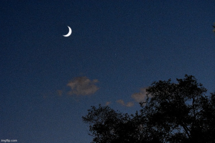 last nights moon from my backyard | made w/ Imgflip meme maker