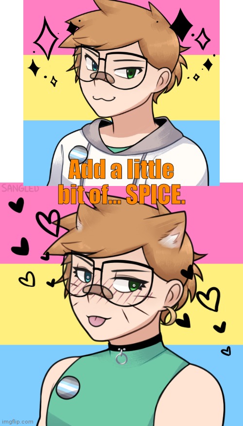 Add a little bit of... SPICE. | image tagged in blank white template | made w/ Imgflip meme maker