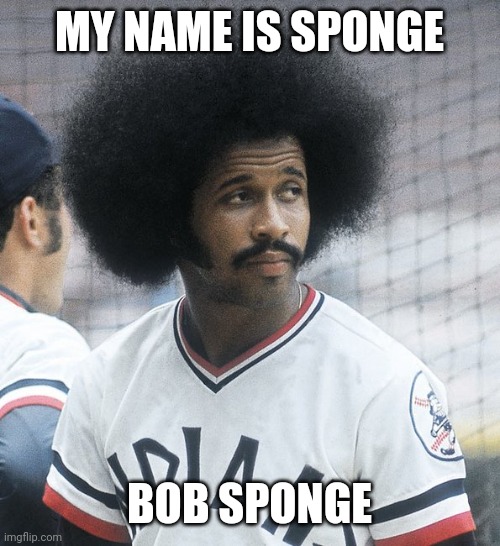 Oscar Gamble | MY NAME IS SPONGE; BOB SPONGE | image tagged in oscar gamble | made w/ Imgflip meme maker