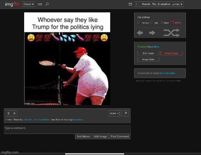 IT GOT FEATURED IN POLITCIS DUSJWUDKEIWKD- | made w/ Imgflip meme maker