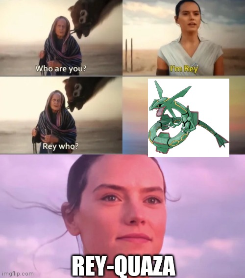 Rey Who? | REY-QUAZA | image tagged in rey who | made w/ Imgflip meme maker