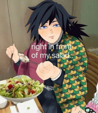 right in front of my salad.. Blank Meme Template