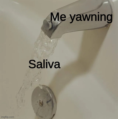 Anyone else have this happen? Or just me? | Me yawning; Saliva | image tagged in funny | made w/ Imgflip meme maker