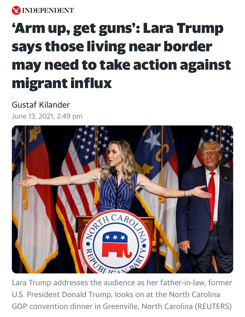 Lara Trump kill immigrants Blank Meme Template