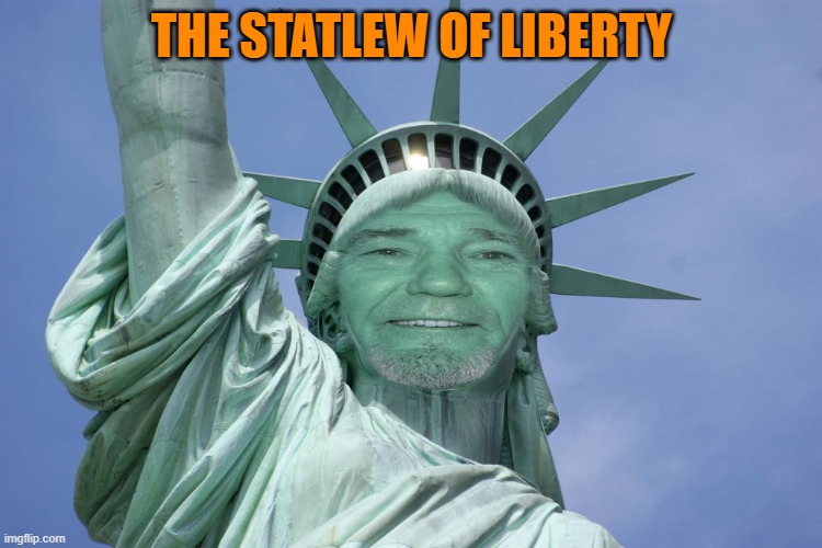 statue of lewberty | THE STATLEW OF LIBERTY | image tagged in kewlew | made w/ Imgflip meme maker