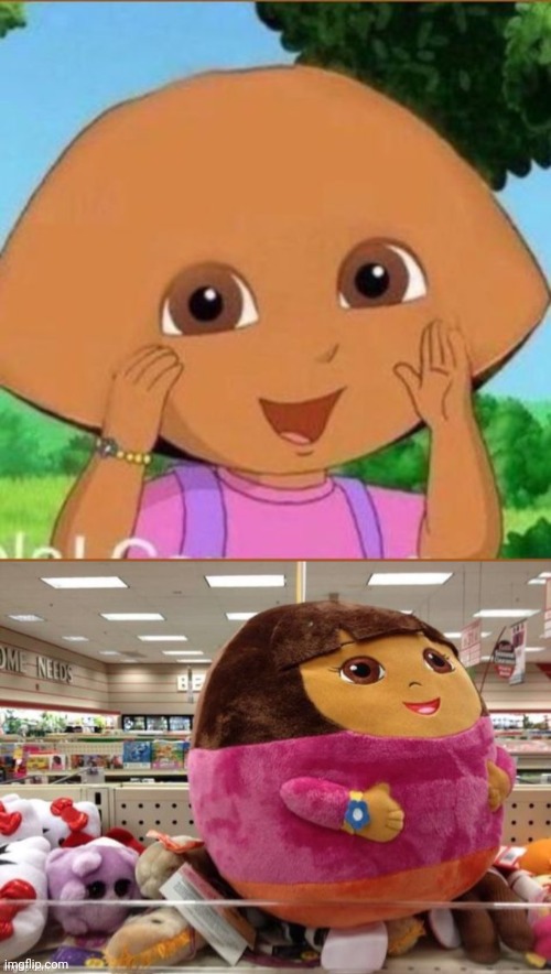 image tagged in cursed dora,thicc dora | made w/ Imgflip meme maker