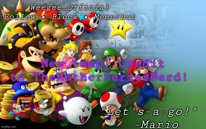 sqndfx | New temp! Credit to TheMotherSeriesNerd! | image tagged in super mario | made w/ Imgflip meme maker