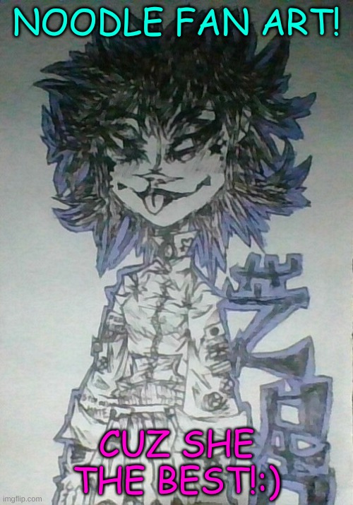 horrible quality photo but i think i did a good job on the drawing | NOODLE FAN ART! CUZ SHE THE BEST!:) | image tagged in noodle,gorillaz,drawing,fan art | made w/ Imgflip meme maker