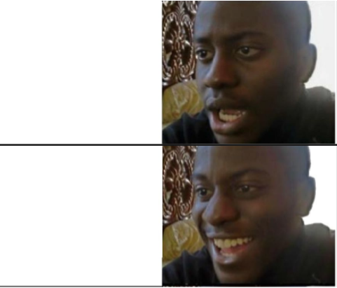 High Quality Black Man Shocked and Happy Blank Meme Template