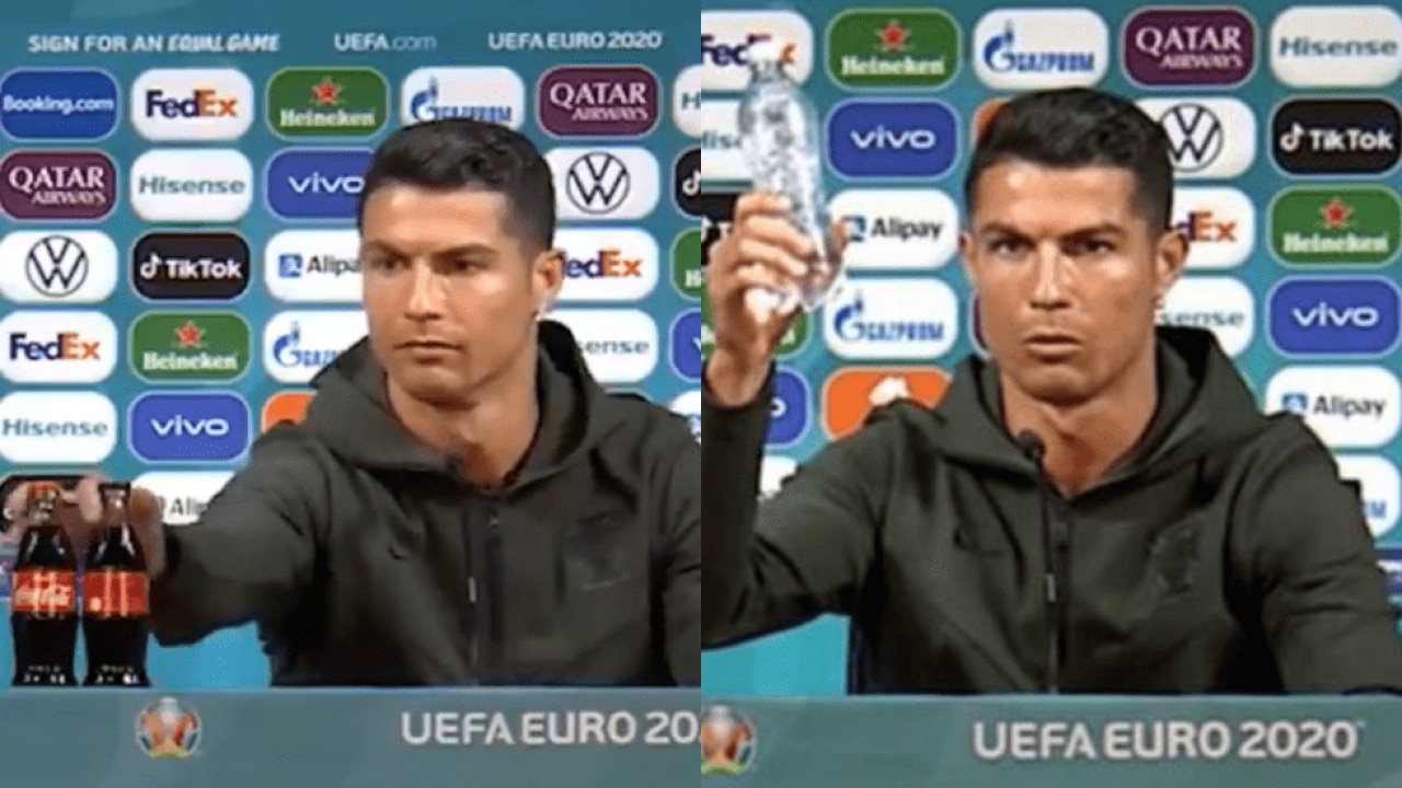 High Quality Ronaldo Coca Cola Blank Meme Template