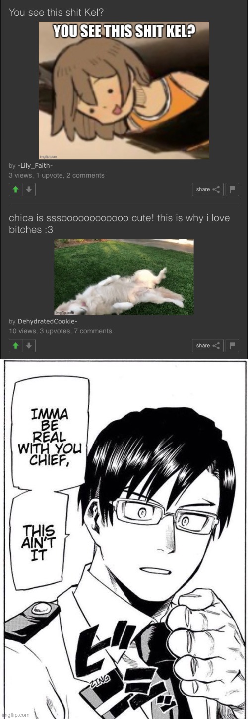 I mean a cute doggo isn’t exactly shit | image tagged in imma be real with you chief this ain't it | made w/ Imgflip meme maker