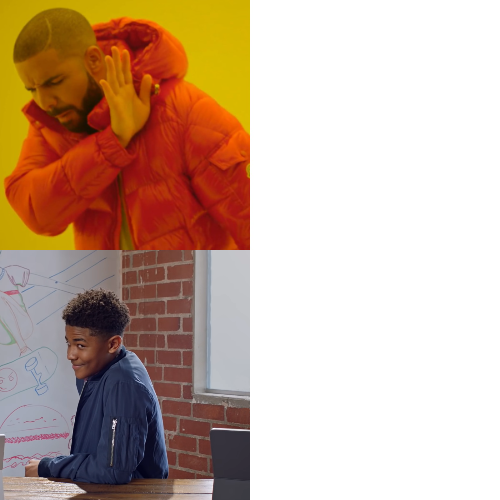 High Quality Drake VS Surface Guy Blank Meme Template