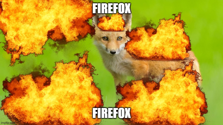 Fire fox | FIREFOX; FIREFOX | image tagged in firefox | made w/ Imgflip meme maker