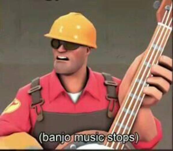 High Quality banjo music stops Blank Meme Template