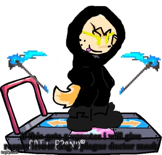 reapertale lesser dog | if this gets 5 upvotes i will give reaper lesser dog a plague doctor mask | image tagged in reapertale lesser dog | made w/ Imgflip meme maker