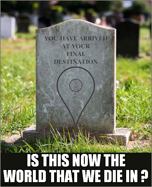 Grave Position Site ? | IS THIS NOW THE WORLD THAT WE DIE IN ? | image tagged in graves,gps,dark humour | made w/ Imgflip meme maker