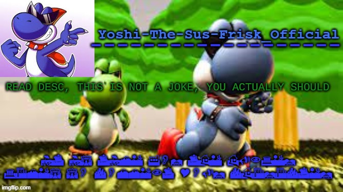 Yoshi_Official Announcement Temp v8 | IT IS TIME FOR THE HUNGER GAMES SO COMMENT YOUR CHARACTER; READ DESC, THIS IS NOT A JOKE, YOU ACTUALLY SHOULD | image tagged in yoshi_official announcement temp v8 | made w/ Imgflip meme maker