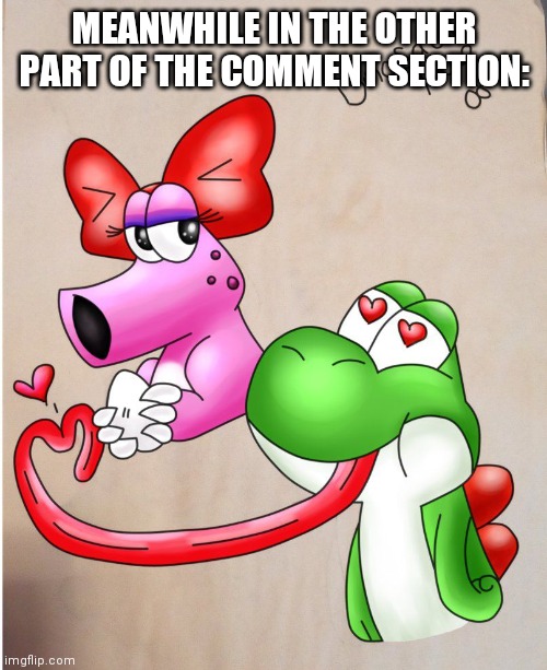 MEANWHILE IN THE OTHER PART OF THE COMMENT SECTION: | made w/ Imgflip meme maker