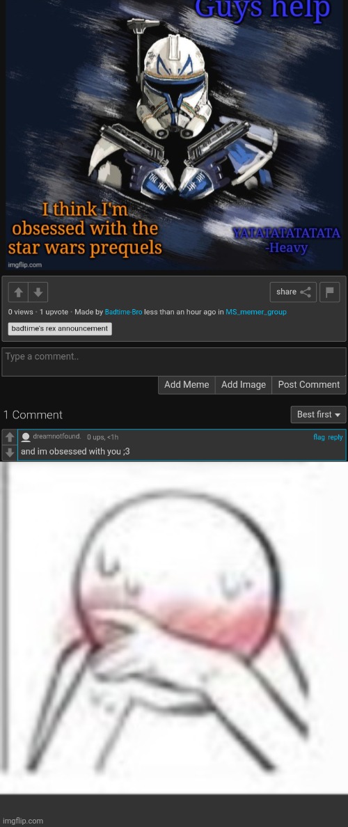 Holy crap she's smooth | image tagged in deep blushing | made w/ Imgflip meme maker