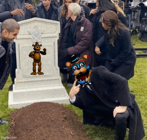 Security Breach vs FNAF one | image tagged in grant gustin over grave,fnaf,funny memes | made w/ Imgflip meme maker