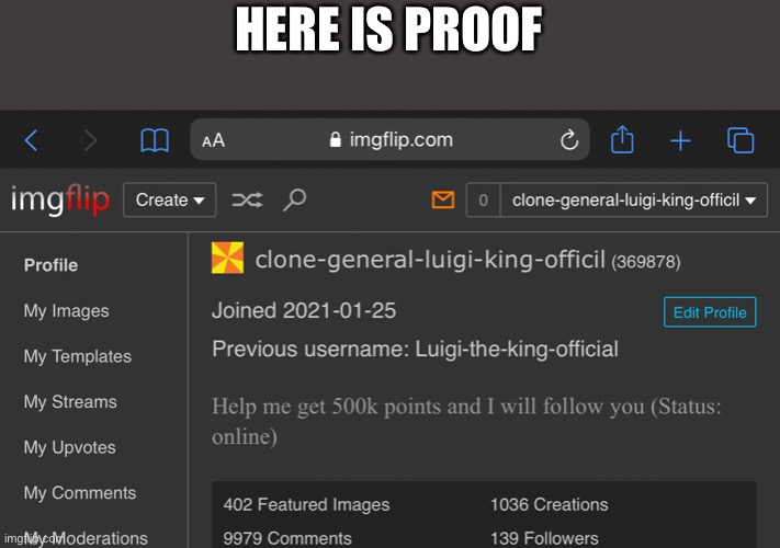 See we’re sharing alts now | HERE IS PROOF | made w/ Imgflip meme maker