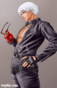 K Dash fanart | image tagged in k dash,snk,kof | made w/ Imgflip images-to-gif maker