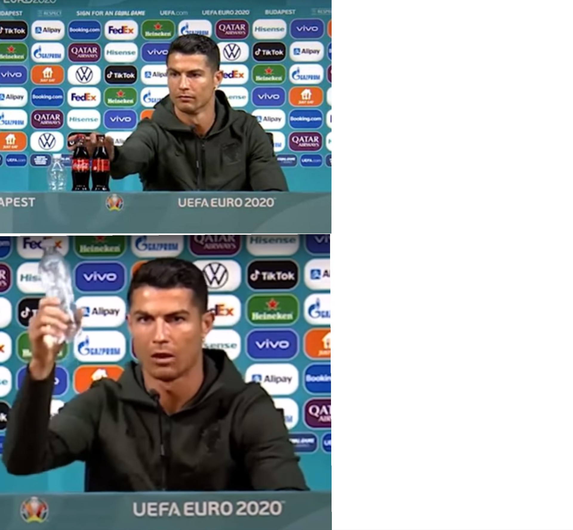 High Quality Ronaldo Coca-Cola Blank Meme Template