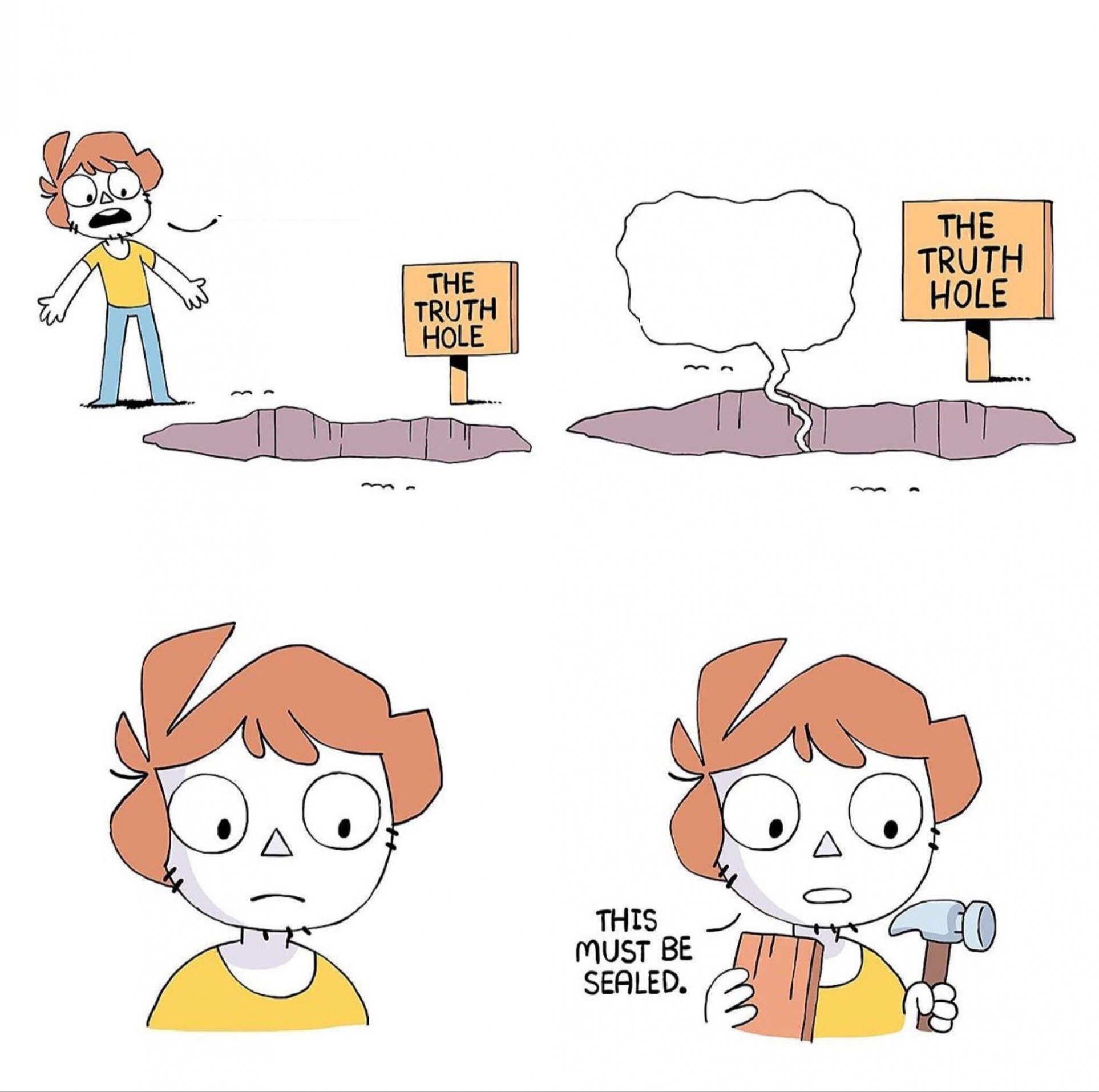 High Quality Truth Hole Blank Meme Template