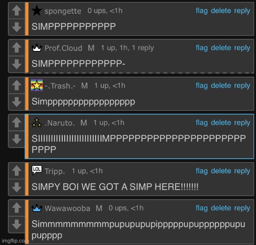 Simp | image tagged in simp | made w/ Imgflip meme maker