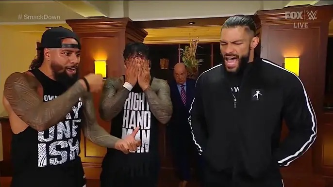 High Quality Roman Reigns and Usos Conversation Blank Meme Template