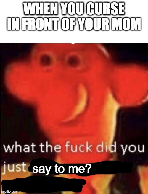 relate | WHEN YOU CURSE IN FRONT OF YOUR MOM; say to me? | image tagged in wallace cursed land,memes,funny,relatable,moms,made by bob_fnf | made w/ Imgflip meme maker