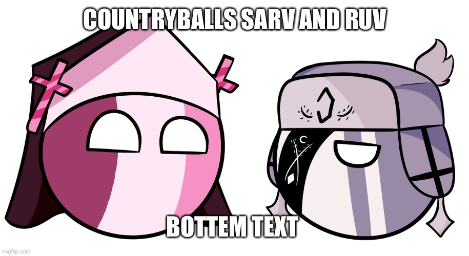 COUNTRYBALLS SARV AND RUV; BOTTEM TEXT | made w/ Imgflip meme maker