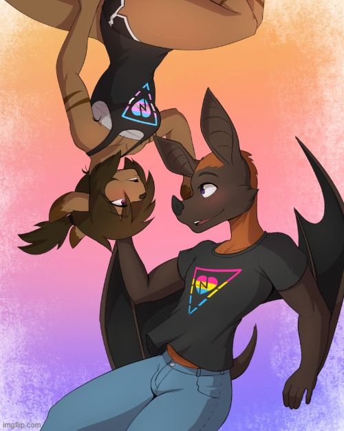 Just another cute artwork I found ^w^ (Art by Tyroo) | image tagged in lgbt,pan,trans,furry,artwork | made w/ Imgflip meme maker
