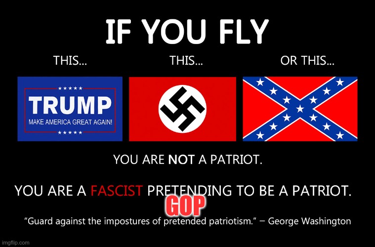 Fake Patriots | GOP | image tagged in fascist,gop,trump | made w/ Imgflip meme maker