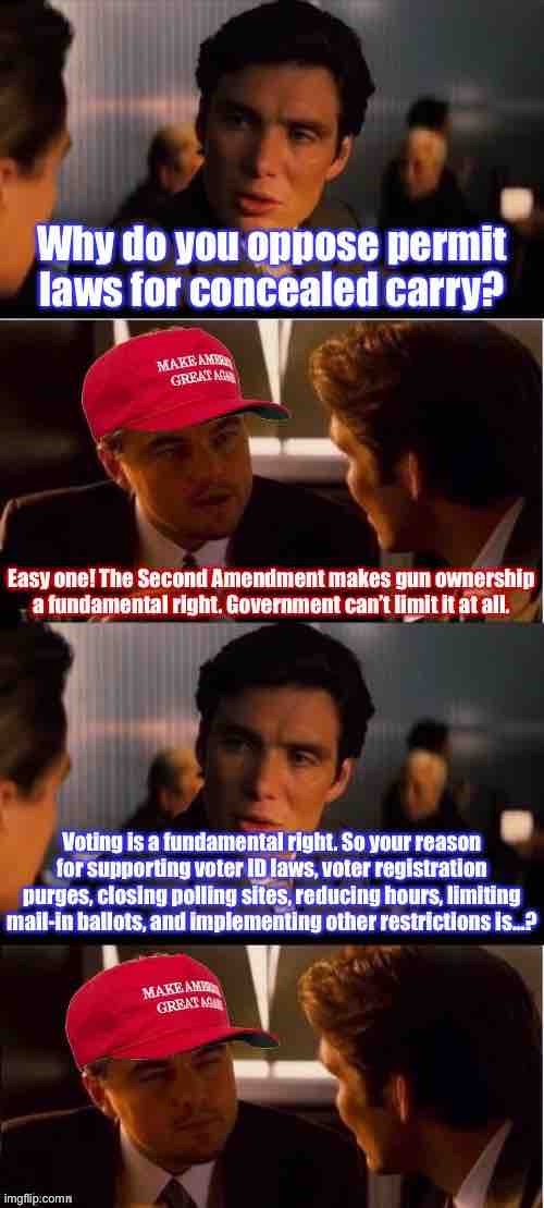 Hmmm | image tagged in voting,conservative logic,conservative hypocrisy,maga,rigged elections,democracy | made w/ Imgflip meme maker