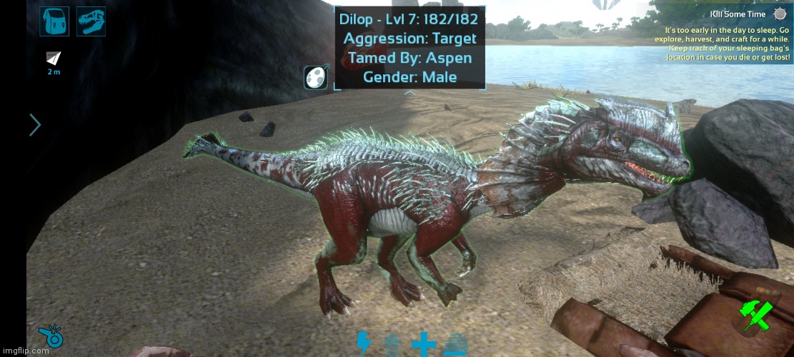 My first tame! :D | image tagged in dilo | made w/ Imgflip meme maker