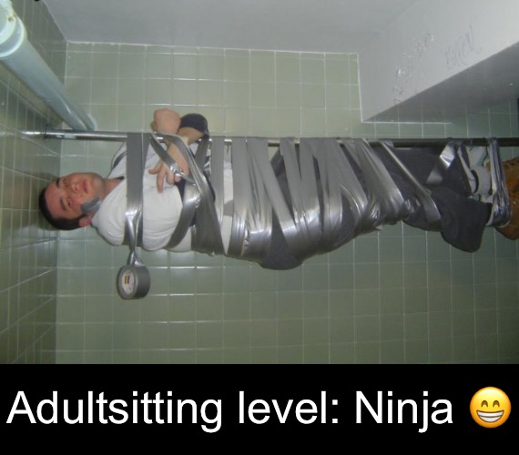 Adultsitting level: Ninja ? | made w/ Imgflip meme maker