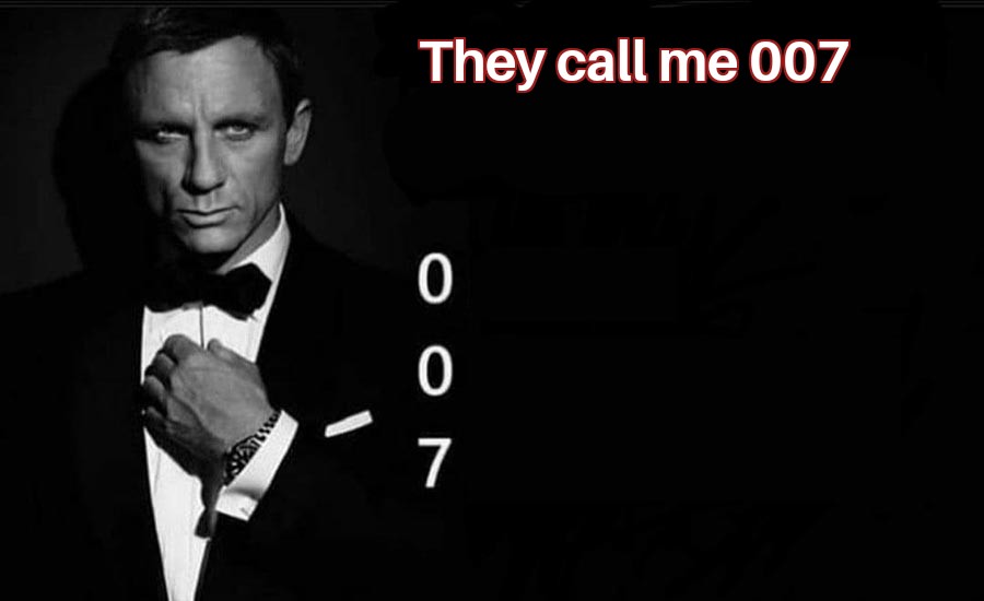 High Quality They Call me 007 Blank Meme Template
