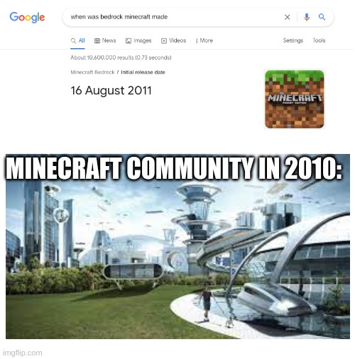 Begun the minecraft wars have. | MINECRAFT COMMUNITY IN 2010: | image tagged in blank white template,minecraft,peace out | made w/ Imgflip meme maker
