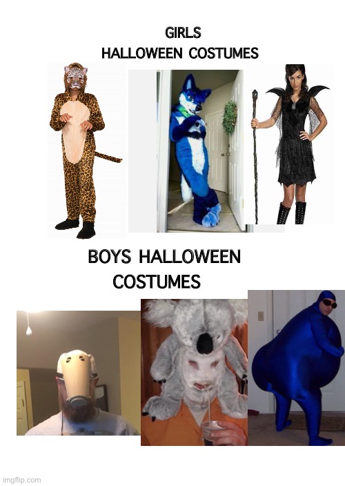 girls halloween costume vs boys
