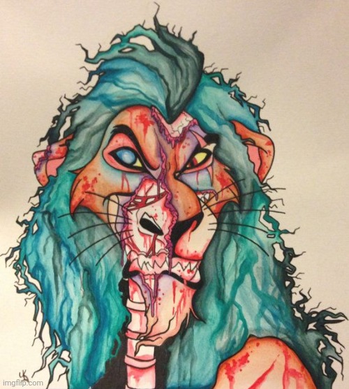 ZOMBIE SCAR! | image tagged in zombie mufasa,zombie,zombies,the lion king,scary,scar | made w/ Imgflip meme maker