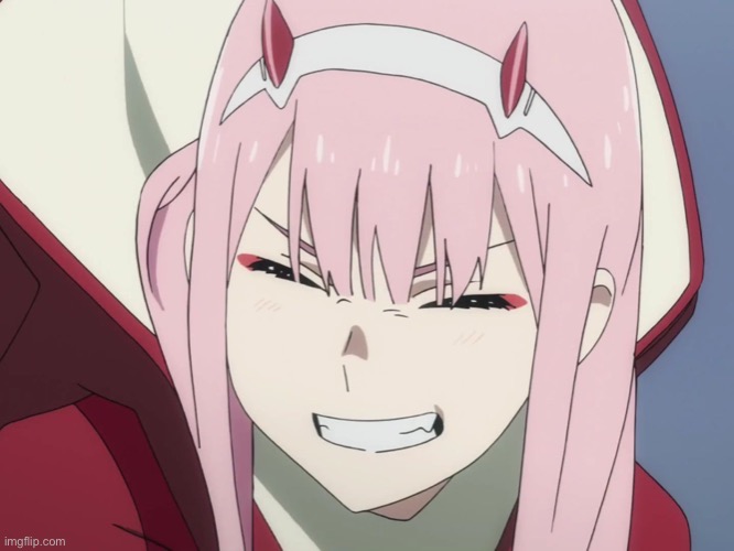 Smiling Zero-Two | image tagged in smiling zero-two | made w/ Imgflip meme maker