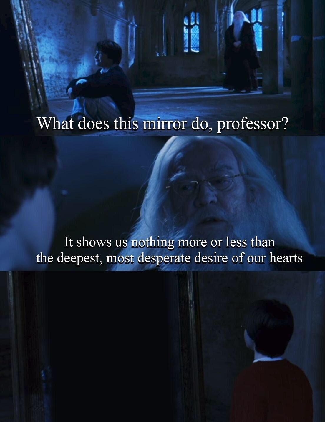 What does this mirror do professor? Blank Meme Template