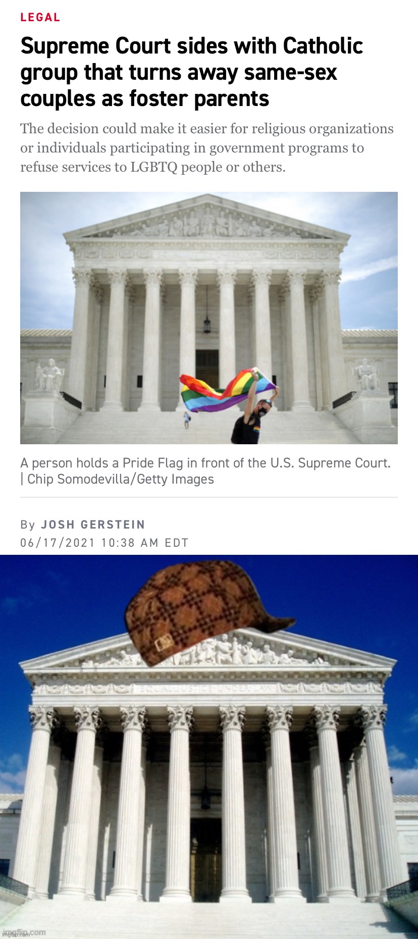 Troll of the Day: The Supreme Court. | image tagged in scotus homophobic,scumbag supreme court | made w/ Imgflip meme maker
