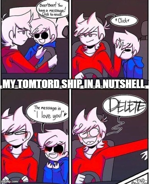 why tord why just love tom already so i can watch you guys kiss in a 19+ sad TomTord series | MY TOMTORD SHIP IN A NUTSHELL | made w/ Imgflip meme maker