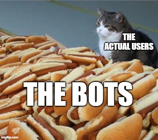 THE ACTUAL USERS THE BOTS | made w/ Imgflip meme maker