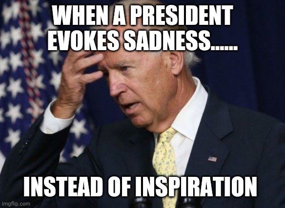 Dummy Joe | WHEN A PRESIDENT EVOKES SADNESS...... INSTEAD OF INSPIRATION | image tagged in dummy joe | made w/ Imgflip meme maker