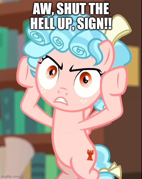 AW, SHUT THE HELL UP, SIGN!! | made w/ Imgflip meme maker